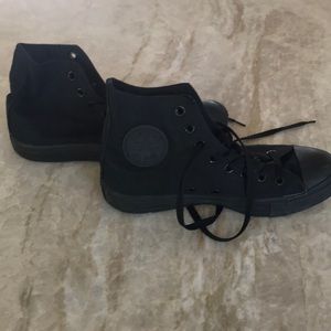 Women’s black converse high top 8.5